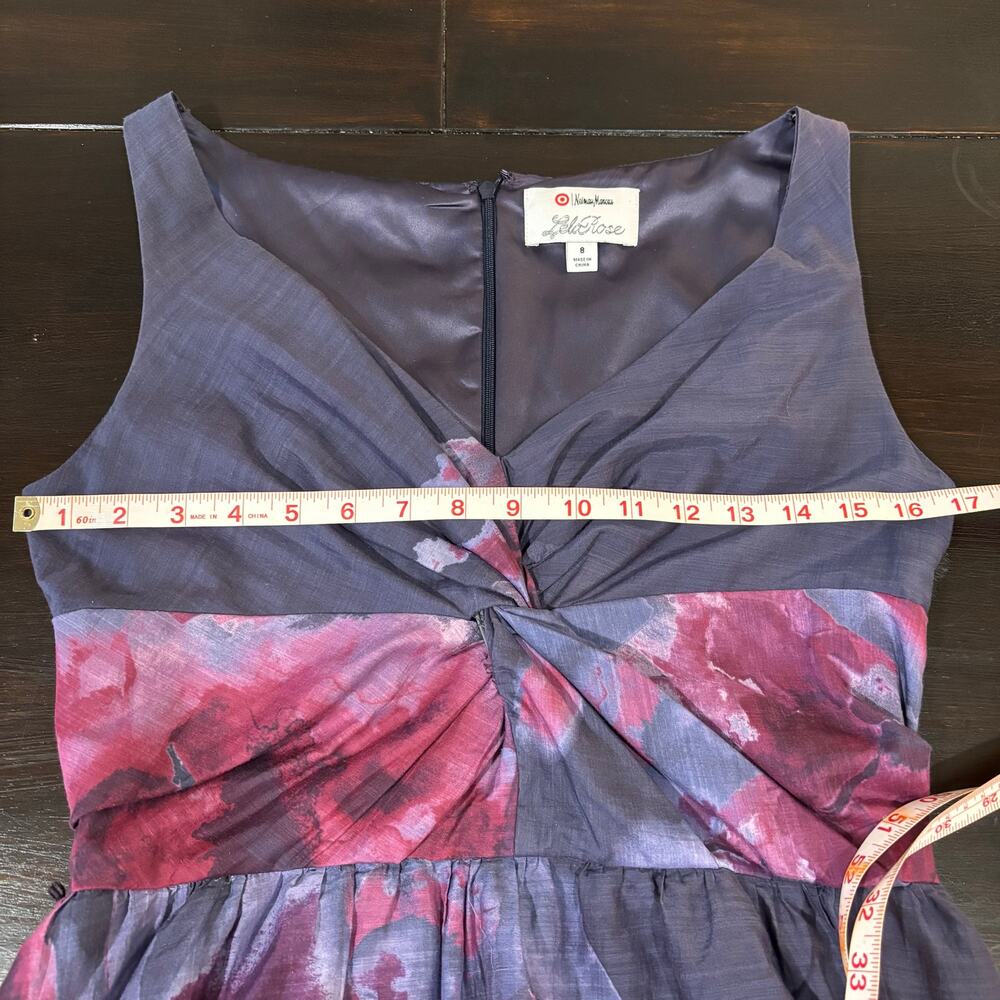 Lela Rose x Neiman Marcus Target Watercolor Floral High-Low Dress Size 8 - Picture 5 of 8